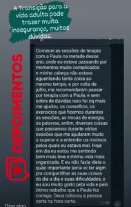 11 depoimento de agradecimento terapia