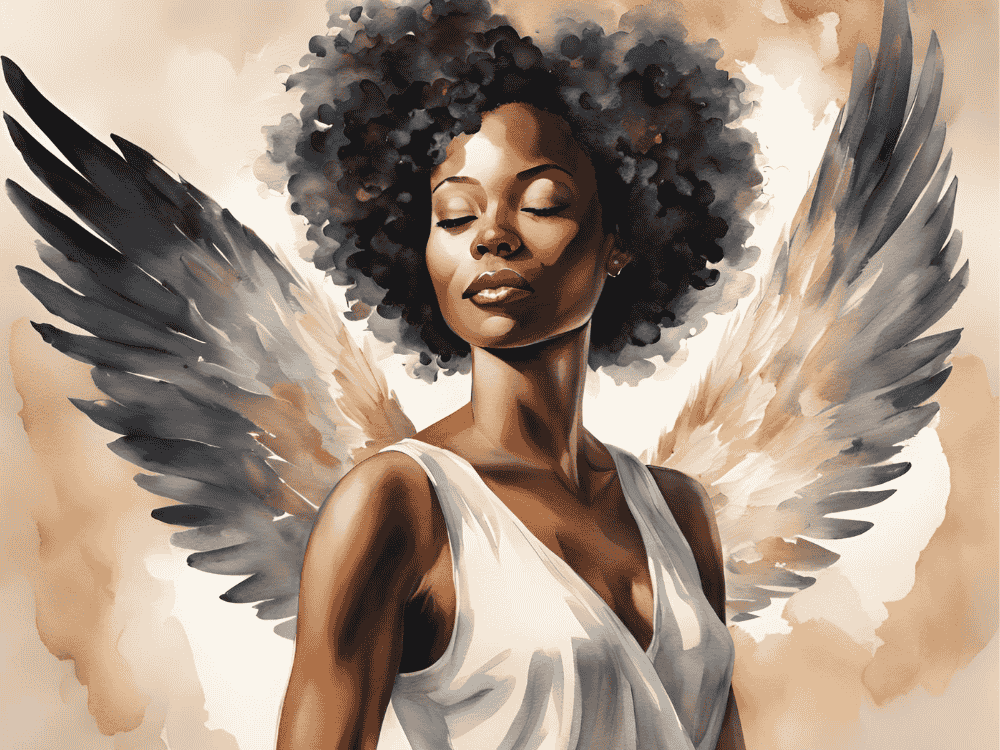 Mulher Poderosa, criando asas para se libertar da dependência emocional. Aquarelado -Fonte: IA Canva